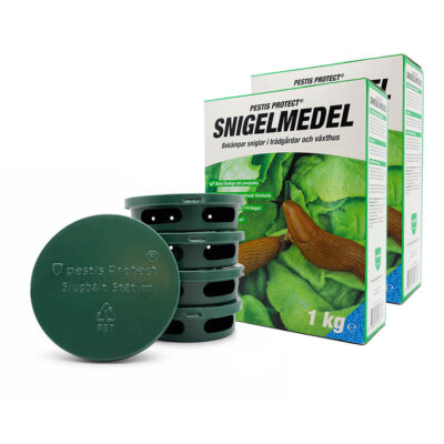 Värdepaket Sniglar | Utfodringsstation 5-pack + Snigelmedel | 2 kg / 400 kvm